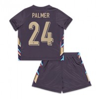 England Cole Palmer #24 Fußballbekleidung Auswärtstrikot Kinder EM 2024 Kurzarm (+ kurze hosen)